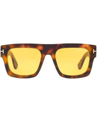 Tom Ford Morgan Square-frame Sunglasses - Yellow