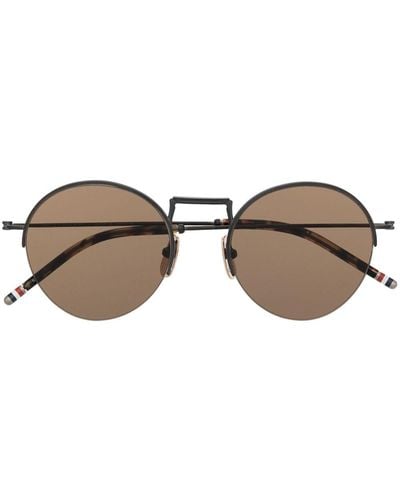 Thom Browne Round-frame Sunglasses - Brown