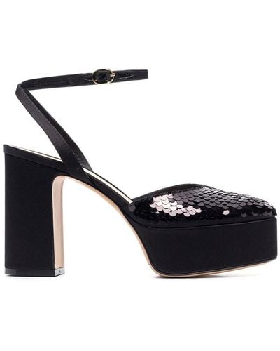 Roberto Festa Sequinned High-heel Court Shoes - Black