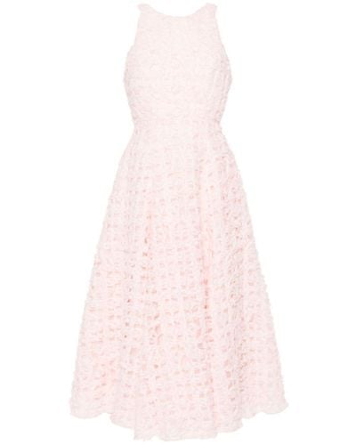 Aje. Floral-appliqué Midi Dress - Pink
