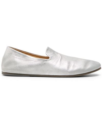Marsèll Metallic-leather Loafers - White