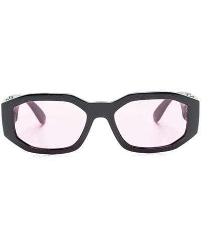 Versace Eyewear Medusa-plaque Hexagonal-frame Sunglasses - Black