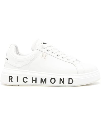 John Richmond Sneakers mit Logo-Print - Weiß