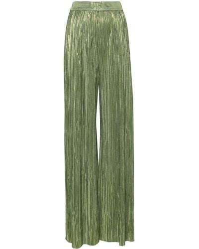 Sabina Musayev Pantalon plissé à coupe droite - Vert