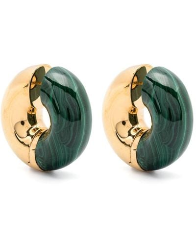 Uncommon Matters Status Two-tone Hoop Earrings - Green