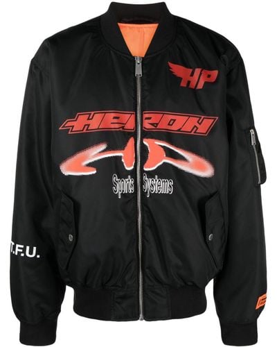 Heron Preston Ex-ray Logo-print Bomber Jacket - Black
