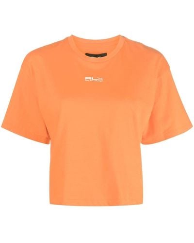 RLX Ralph Lauren T-shirt RLX crop à logo imprimé - Orange