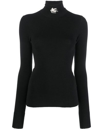 Etro Long-sleeve Knitted Top - Black