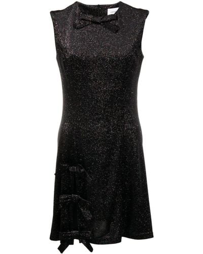 Viktor & Rolf Bow-detail A-line Minidress - Black