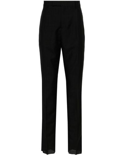 Lardini Checked Tailored Pants - Black