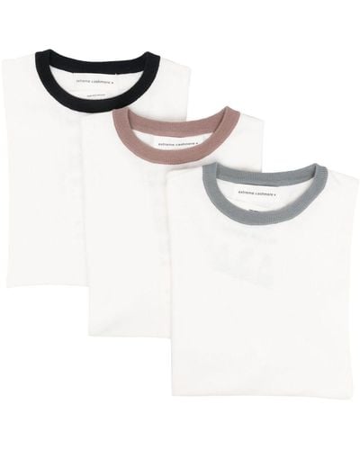 Extreme Cashmere N°340 Clark T-Shirt (3er-Set) - Weiß