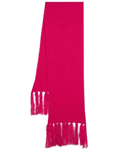 MSGM Schal mit Waffelstrick-Muster - Pink