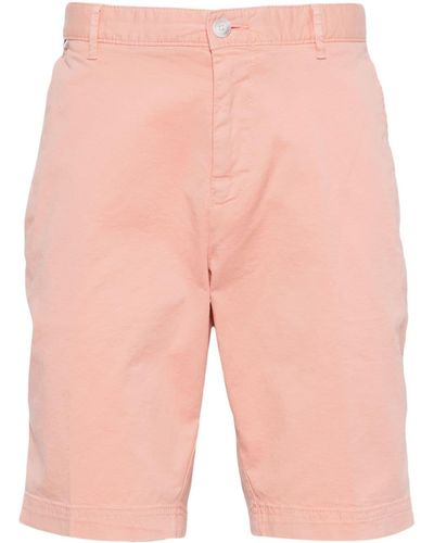 BOSS Logo-patch Cotton-blend Shorts - Natural