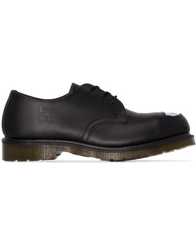 Raf Simons X Dr Martens Leather Derby Shoes - Black