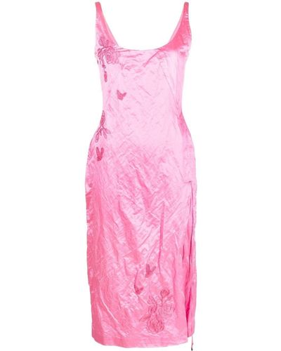 Blumarine スクープネック ドレス - ピンク