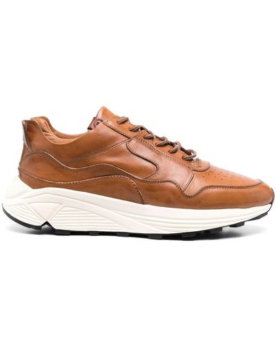 Buttero Low-top Leather Trainers - Brown