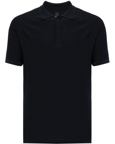 Alpha Tauri Ribbed Shoulders Polo Shirt - Black