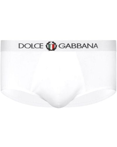 Dolce & Gabbana Brando Boxershorts mit Logo-Bund - Weiß