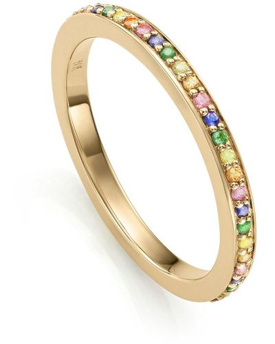 Monica Vinader Eternity Ring mit Saphiren - Mettallic