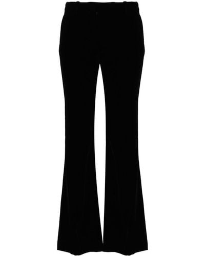 Nina Ricci Flared Velvet Trousers - Black