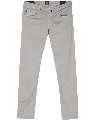 Sartoria Tramarossa Skinny-leg Cotton-blend Jeans - Grey