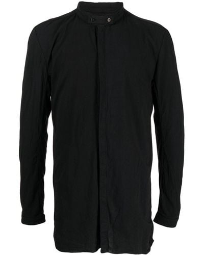 Boris Bidjan Saberi Stand-up-collar Cotton Shirt - Black