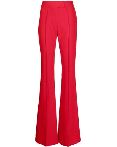 Alex Perry Bonded-seams flared trousers - Rosso