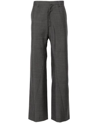 Bianca Saunders Benz Straight Tailored Trousers - Grey