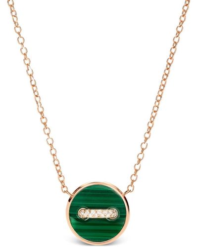 Pomellato 18kt Rose Gold Pom-pom Dot Necklace - Green