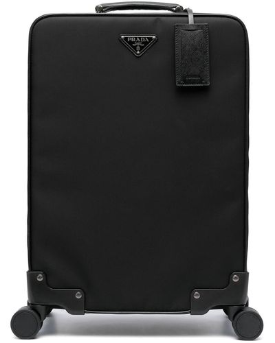 Prada Valise à plaque logo - Noir