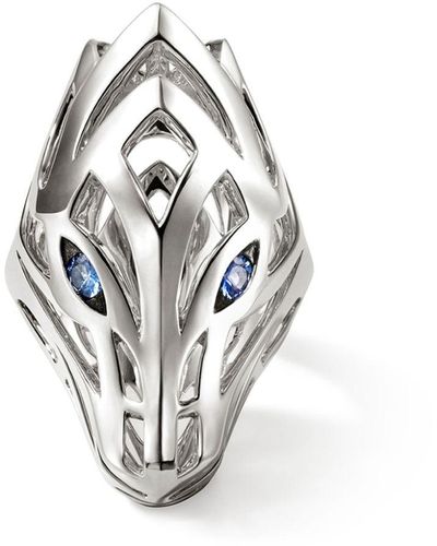 John Hardy Naga Saddle Sterling-silver Ring - White