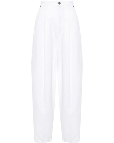 Khaite The Ashford Tapered-Jeans mit hohem Bund - Weiß