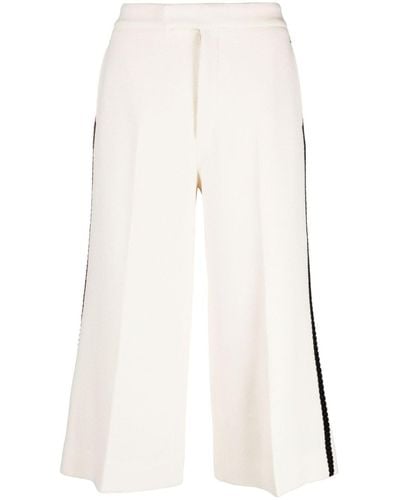 Gucci Pantalon en tweed à coupe ample - Blanc