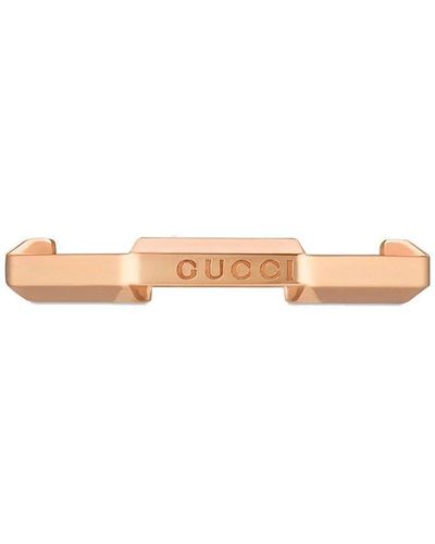 Gucci 18kt Rose Gold Link To Love Mirrored Ring - Pink