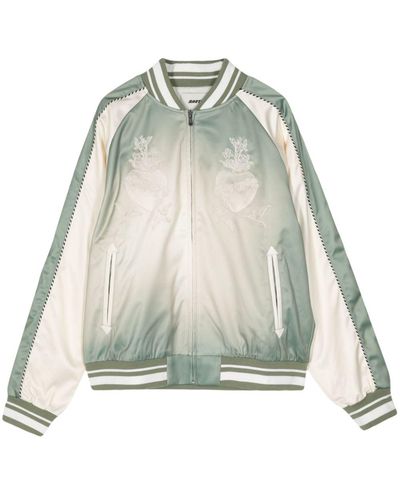 MOUTY Souvenir heart-print bomber jacket - Grün