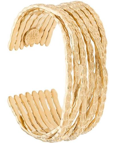 Liane cuff bracelet small size gold Gold plated - Creations for