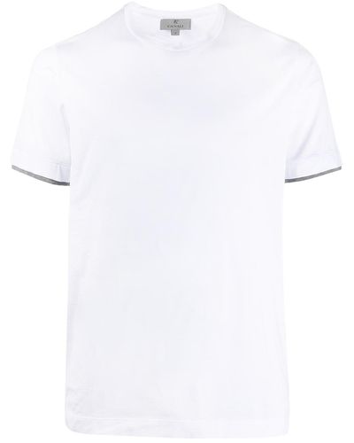 Canali T-Shirt im Layering-Look - Weiß