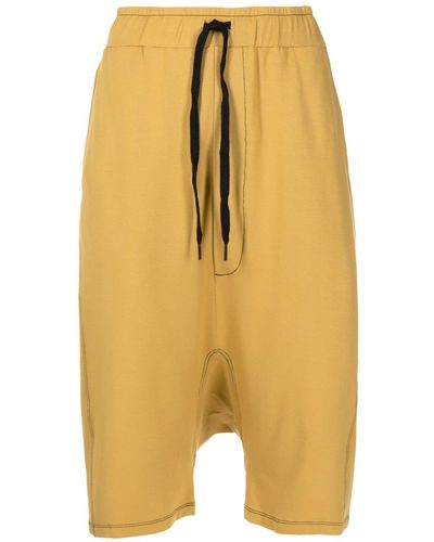 UMA | Raquel Davidowicz Drop-crotch Drawstring-waist Shorts - Yellow