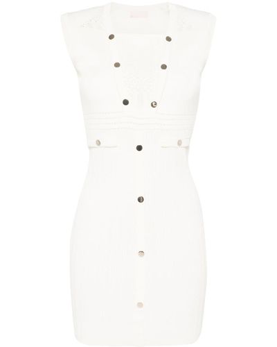 Liu Jo Stud-embellished Knitted Dress - White