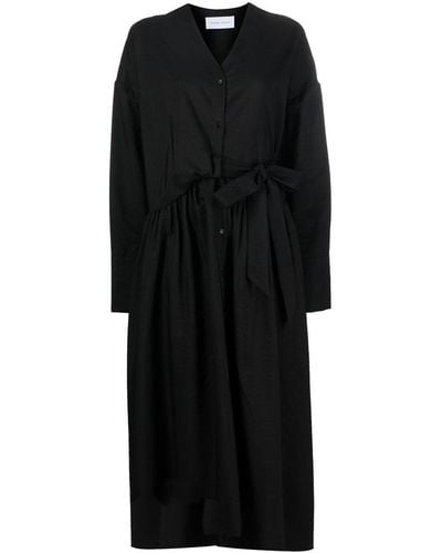 Christian Wijnants Button-front Pleated Dresss - Black