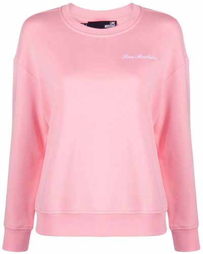 Love Moschino Sweater Met Logoprint - Roze