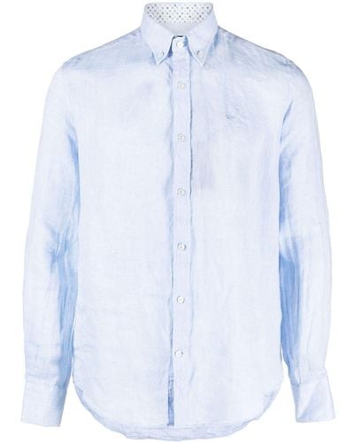 Paul & Shark Long-sleeve Linen Shirt - Blue