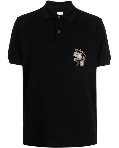 Paul Smith Poloshirt Met Geborduurd Logo - Zwart