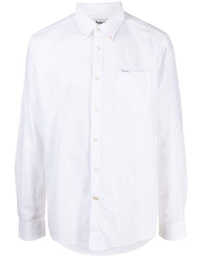 Barbour Hemd mit Brusttasche - Weiß