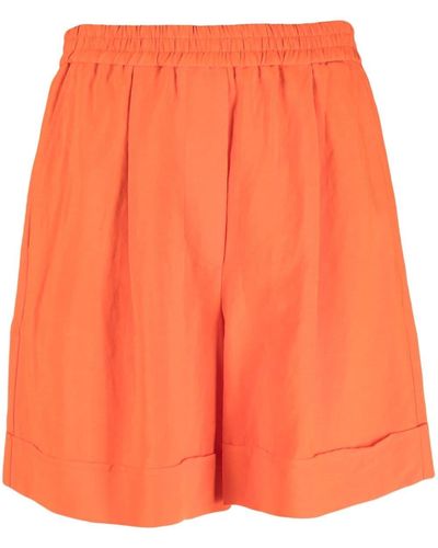 8pm Shorts Met Elastische Taille - Oranje