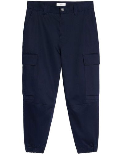 Ami Paris Straight-leg Cargo Trousers - Blue