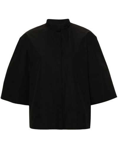 Jil Sander Band-collar Shirt - Black