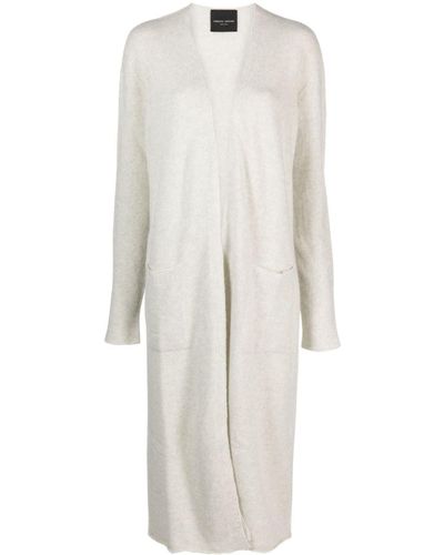 Roberto Collina Open-front Long-length Cardigan - White