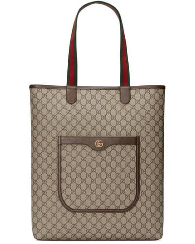 Gucci Grand sac cabas Ophidia - Marron