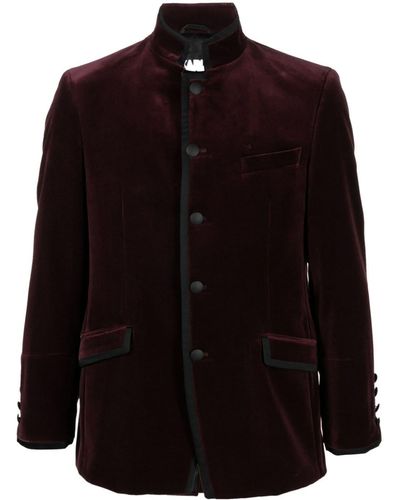Karl Lagerfeld Glory Velour Cotton Jacket - Black